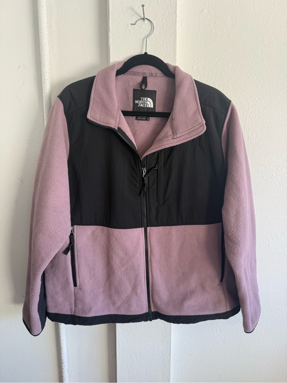 The North Face Women's Retro Denali Pink and Black Fleece Jacket